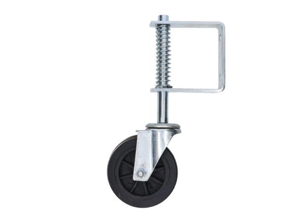 Stahl unteres Rad D-80mm für Flügeltore mit Feder verzinkt
