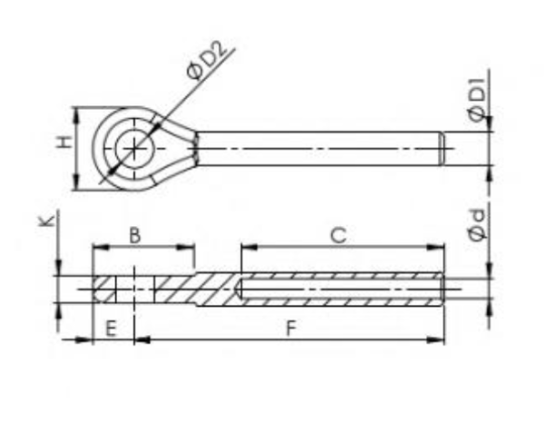 Ösenklemme Seilterminal Drahtseilterminal Seilhalter Ringklemme AISI 316 Kabel 4,5,6,8 mm