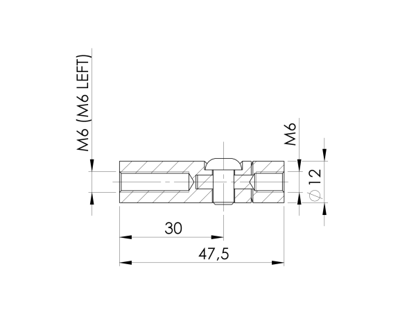 Gelenkverbindung Seilverbinder Seilhalter Seilterminal Gewindeterminal Edelstahl AISI 316 Innengewinde M6