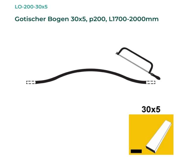 Zaunbogen 30x5, p200, L1700-2000mm Gartenzaun Zierelemente Stahl Metallzaun Schmiedeeisen Bogen