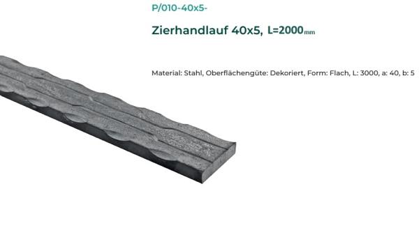 Zierhandlauf 40x5x2000 Volle Handläufe Stahl Handlauf Flacheisen