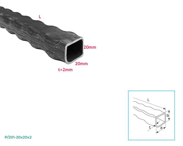 Quadratrohr Hochlprofil 20x20x2 Dekoriert Quadratstahl Vierkantstange Zaun Stahlprofil