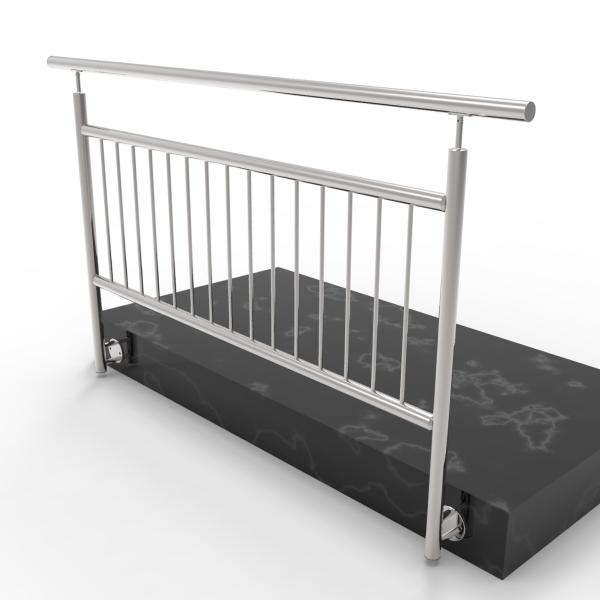 Edelstahl Geländer Sellon24 - Geländerbauteile - Geländer Edelstahl V2A Vertikal Balustrade