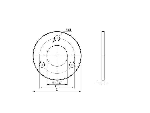 Geländerzubehör Rundrohre Flansch Rohrverbinder Handlaufhalter Endkappen V2A