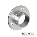 Wandanschluss für Rohr Ø 48,3x2 mm Wandanker Rohrhalter Edelstahl V2A Steckfitting geschliffen K320
