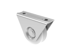 Edelstahl/Nylon 60 mm Schiebetorrolle Torrolle V-Rille V-Nut Laufrolle mit Stütze natural