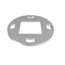 Edelstahl Ankerplatte Bodenplatte Ø85x 4,0 mm für Pfosten 40x40 Bodenflansch
